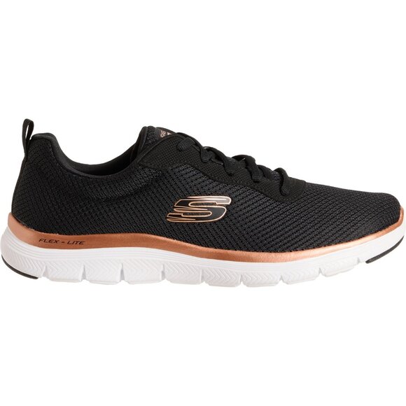 NEW Skechers Flex Appeal 4.0 Sneakers in black For Women 925 4s2 - Picture 4 of 9